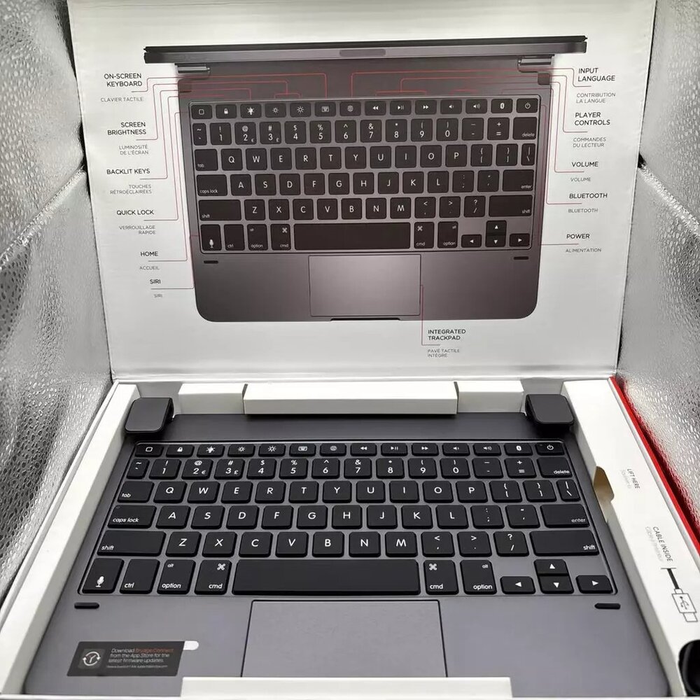 Brydge 11.0 Pro+ Wireless Keyboard With Trackpad Compatible With IPad Pro 11-Inc